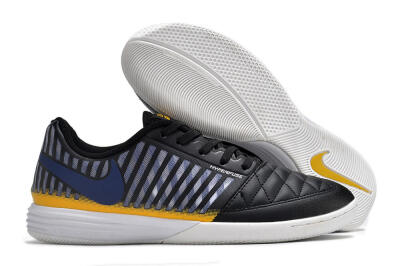 Men's Nike Lunar Gato 2 IC Football Shoes - Black/White/Yellow