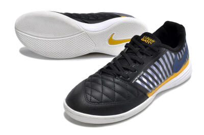 Men's Nike Lunar Gato 2 IC Football Shoes - Black/White/Yellow