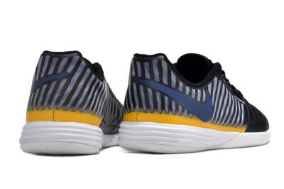 Men's Nike Lunar Gato 2 IC Football Shoes - Black/White/Yellow