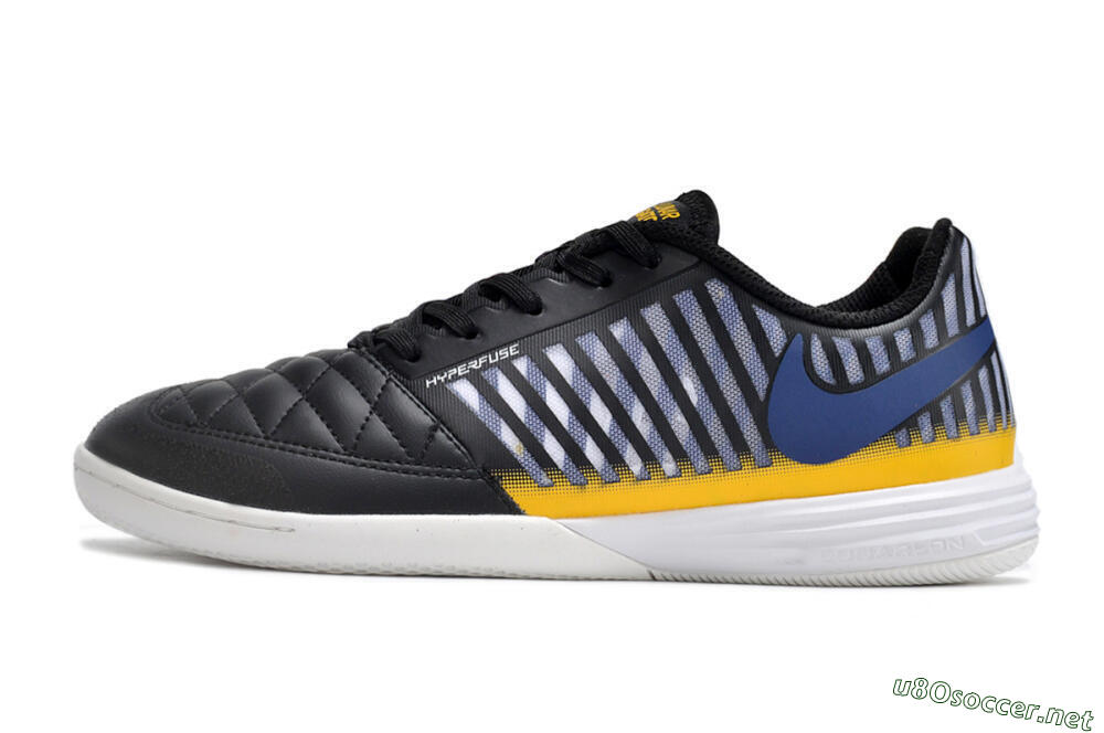 Men's Nike Lunar Gato 2 IC Football Shoes - Black/White/Yellow 0
