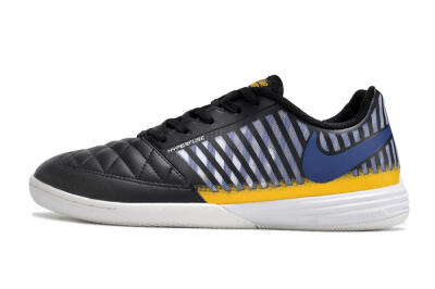 Men's Nike Lunar Gato 2 IC Football Shoes - Black/White/Yellow