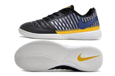 Men's Nike Lunar Gato 2 IC Football Shoes - Black/White/Yellow