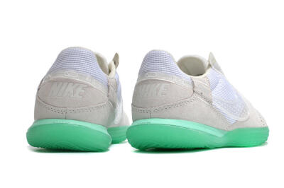 Men's Nike StreetGato IC Football Shoes - Grey/White/Green