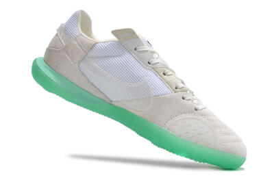 Men's Nike StreetGato IC Football Shoes - Grey/White/Green