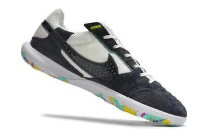Men's Nike StreetGato IC Football Shoes - Black/White