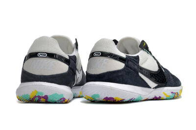 Men's Nike StreetGato IC Football Shoes - Black/White