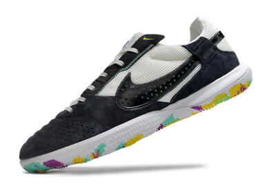 Men's Nike StreetGato IC Football Shoes - Black/White