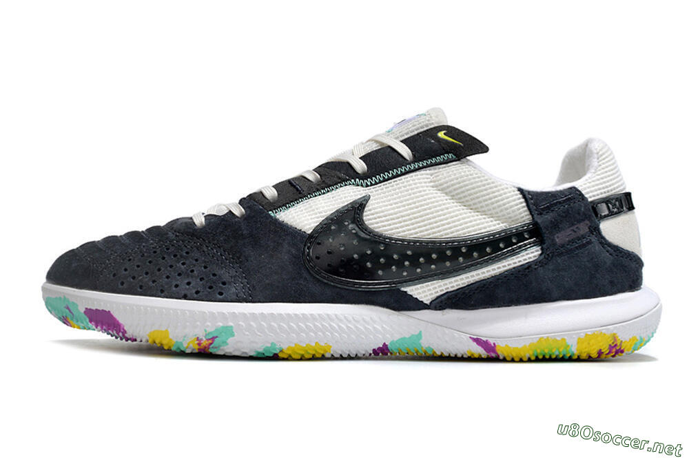 Men's Nike StreetGato IC Football Shoes - Black/White 0