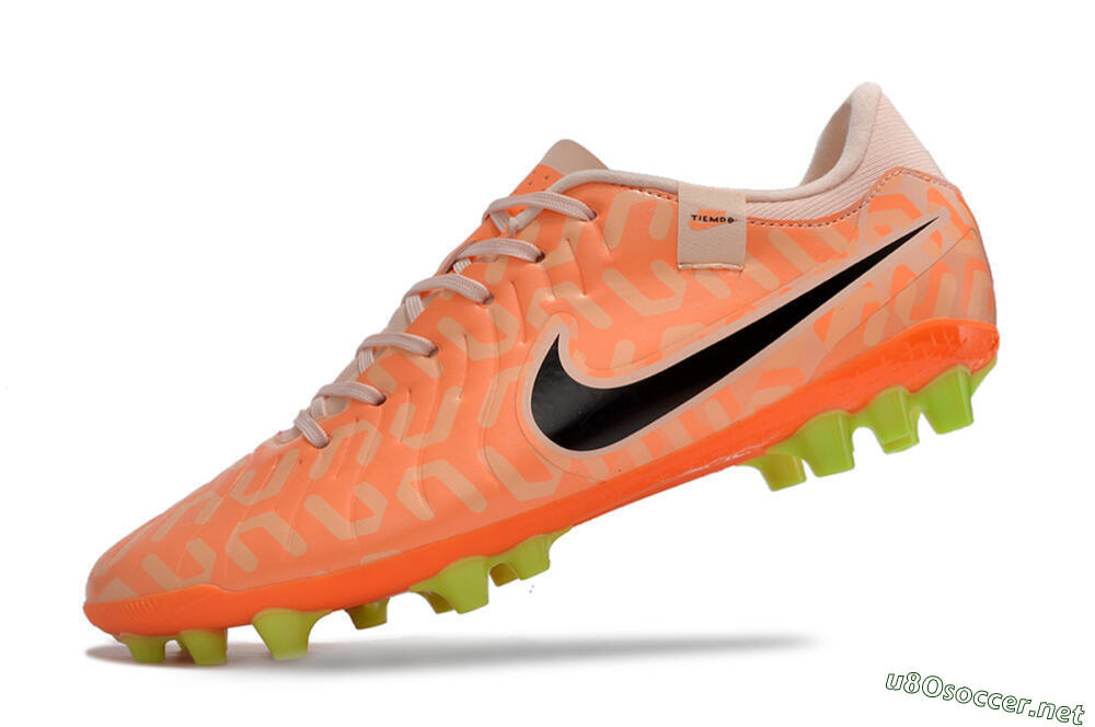 Men's Nike Tiempo Legend 10 Academy AG Football Boots - Orange/Pink/Black 5