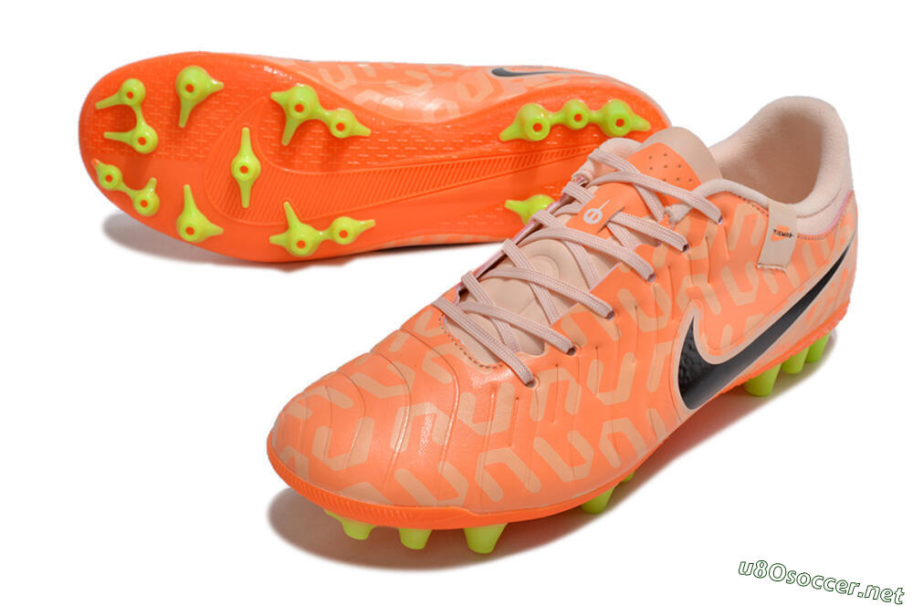 Men's Nike Tiempo Legend 10 Academy AG Football Boots - Orange/Pink/Black 3