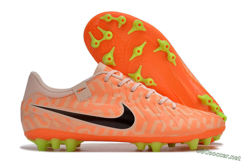 Men's Nike Tiempo Legend 10 Academy AG Football Boots - Orange/Pink/Black 2