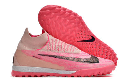 Men's Nike Phantom GX Elite DF Link TF Football Shoes - Pink/Black/White