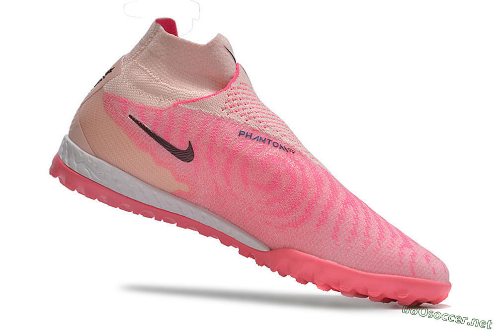 Men's Nike Phantom GX Elite DF Link TF Football Shoes - Pink/Black/White 4