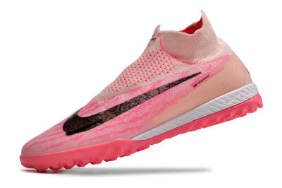 Men's Nike Phantom GX Elite DF Link TF Football Shoes - Pink/Black/White
