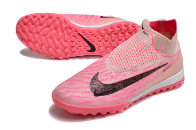 Men's Nike Phantom GX Elite DF Link TF Football Shoes - Pink/Black/White