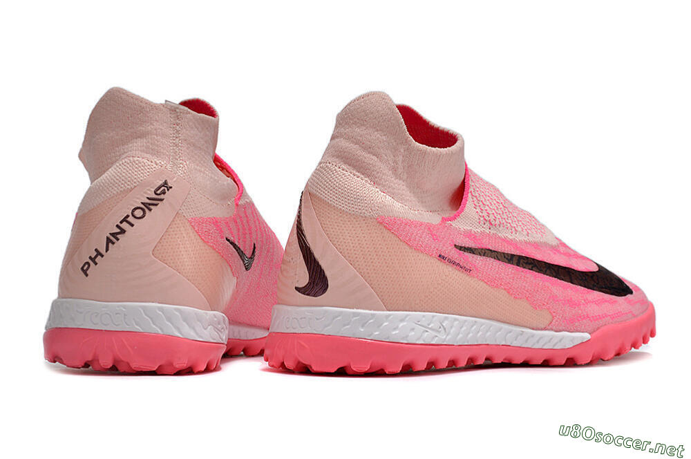 Men's Nike Phantom GX Elite DF Link TF Football Shoes - Pink/Black/White 6