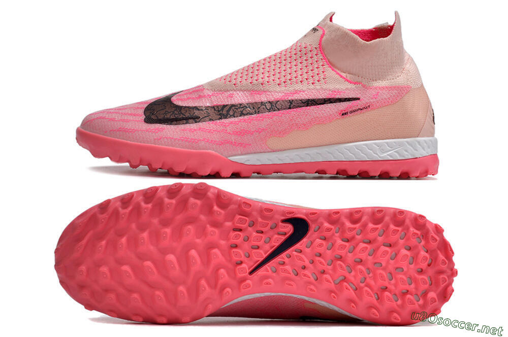 Men's Nike Phantom GX Elite DF Link TF Football Shoes - Pink/Black/White 1