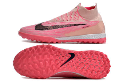 Men's Nike Phantom GX Elite DF Link TF Football Shoes - Pink/Black/White