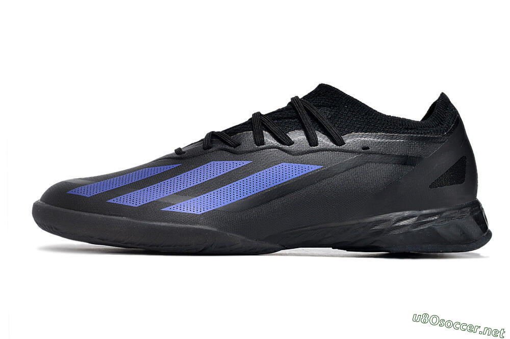 Men's Adidas X Crazyfast.1 IC Football Shoes - Black/Blue 0