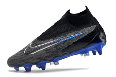 Men's Nike Phantom GX Elite DF Link Pro SG Football Boots - Black/Grey/Blue