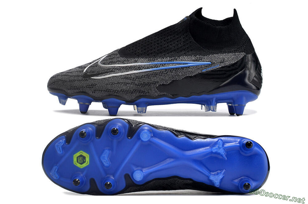 Men's Nike Phantom GX Elite DF Link Pro SG Football Boots - Black/Grey/Blue 1