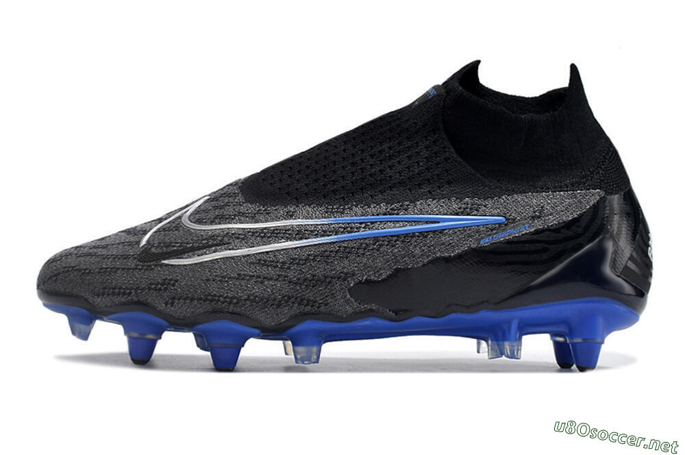 Men's Nike Phantom GX Elite DF Link Pro SG Football Boots - Black/Grey/Blue 0