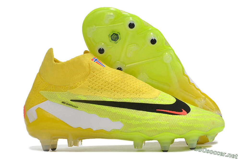 Men's Nike Phantom GX Elite DF Link Pro SG Football Boots - Yellow/Green/Black/White 2