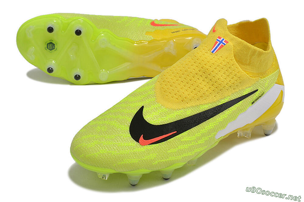 Men's Nike Phantom GX Elite DF Link Pro SG Football Boots - Yellow/Green/Black/White 3