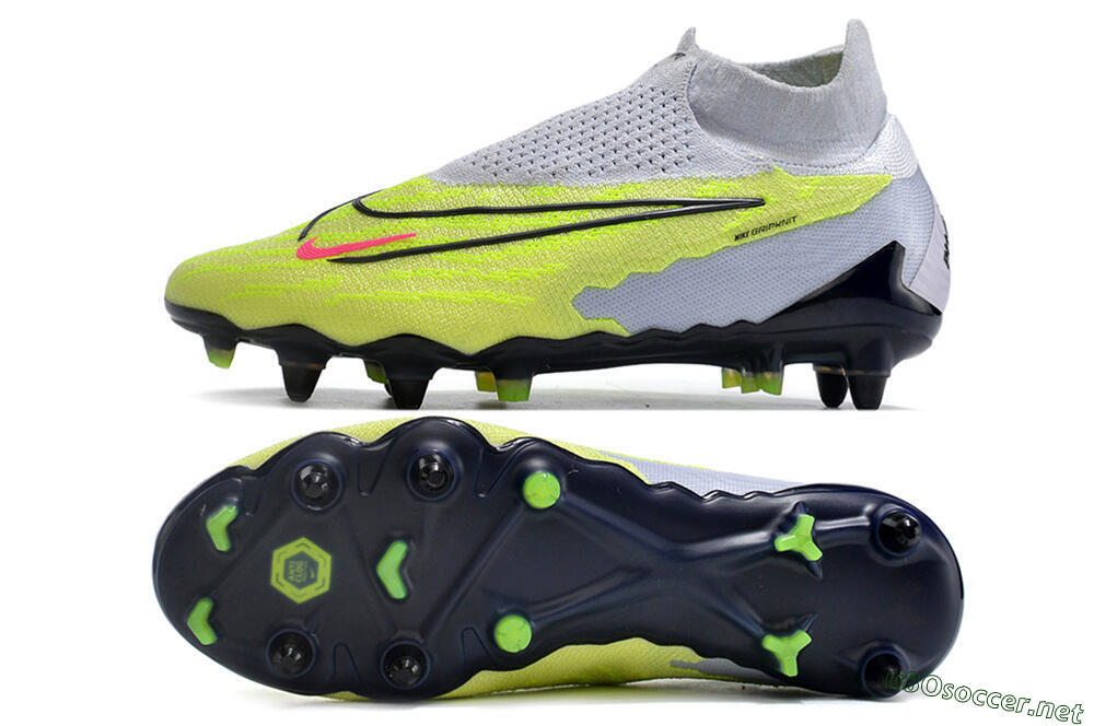 Men's Nike Phantom GX Elite DF Link Pro SG Football Boots - White/Green/Black 1