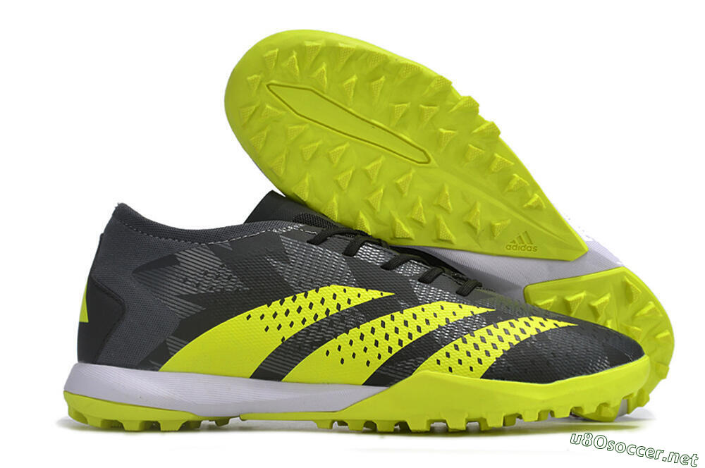 Men's Adidas Predator Accuracy.3 TF Football Shoes - Black/Green/White 2