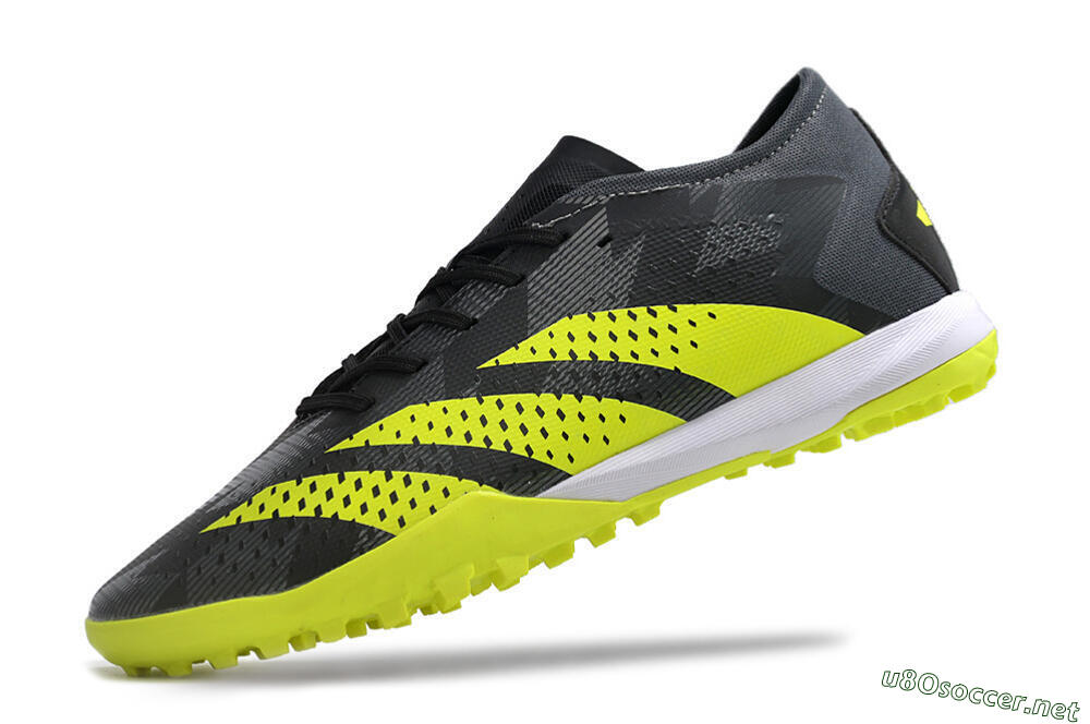 Men's Adidas Predator Accuracy.3 TF Football Shoes - Black/Green/White 5