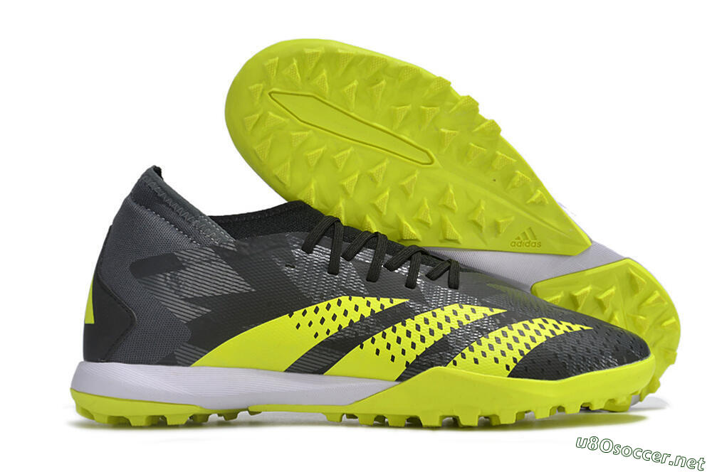 Men's Adidas Predator Accuracy.3 TF Football Shoes - Black/Green/White 2