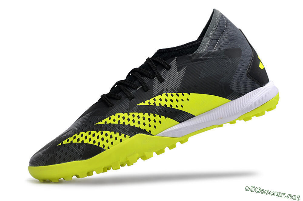 Men's Adidas Predator Accuracy.3 TF Football Shoes - Black/Green/White 5