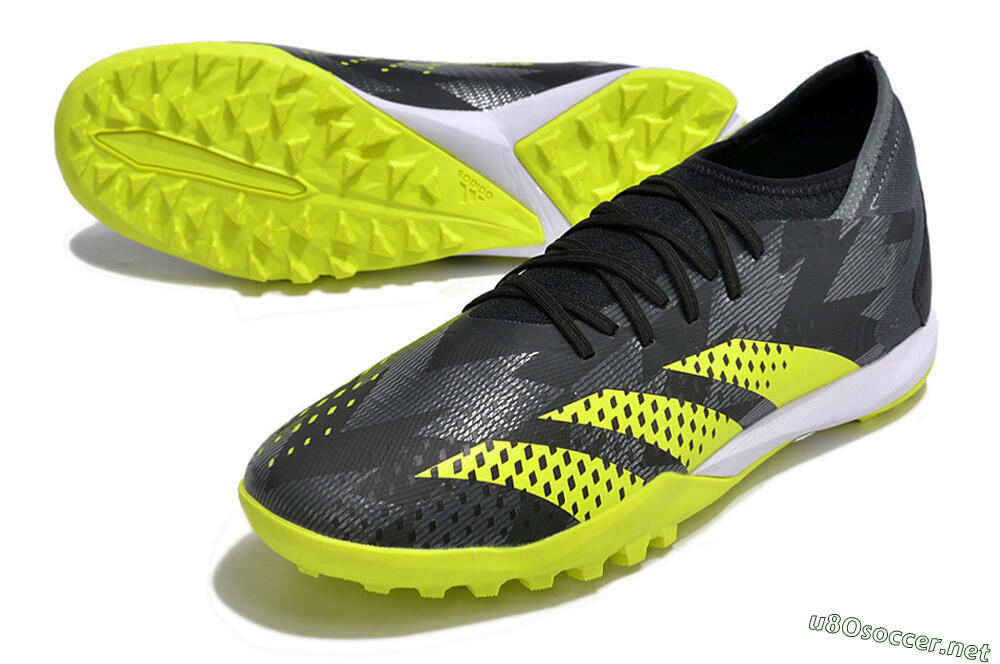 Men's Adidas Predator Accuracy.3 TF Football Shoes - Black/Green/White 3
