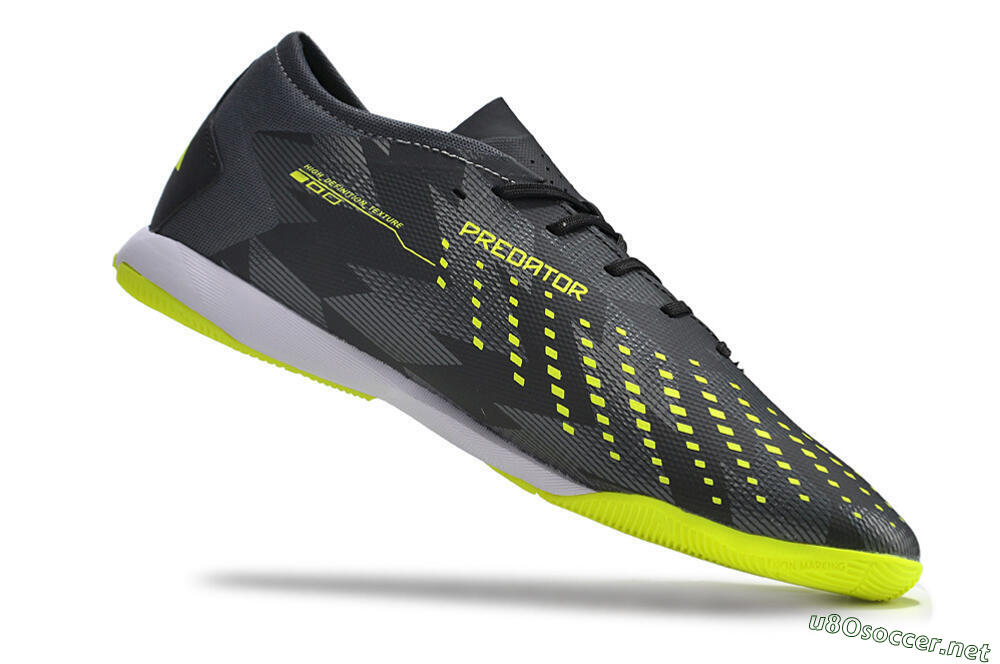 Men's Adidas Predator Accuracy.3 IC Football Shoes - Black/Green/White 4