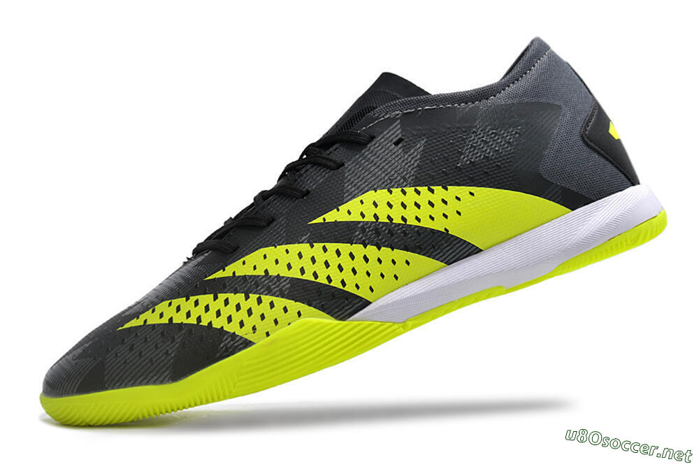 Men's Adidas Predator Accuracy.3 IC Football Shoes - Black/Green/White 5