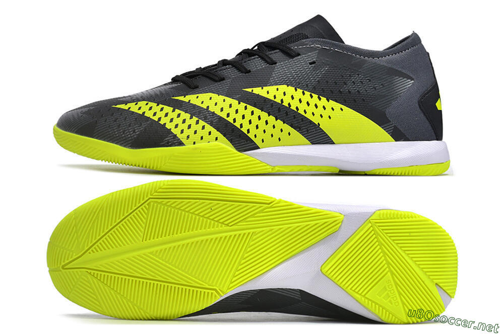 Men's Adidas Predator Accuracy.3 IC Football Shoes - Black/Green/White 1