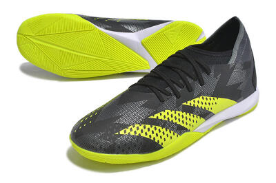 Men's Adidas Predator Accuracy.3 IC Football Shoes - Black/Green/White