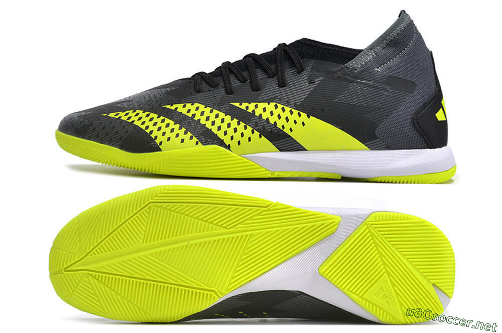 Men's Adidas Predator Accuracy.3 IC Football Shoes - Black/Green/White 1