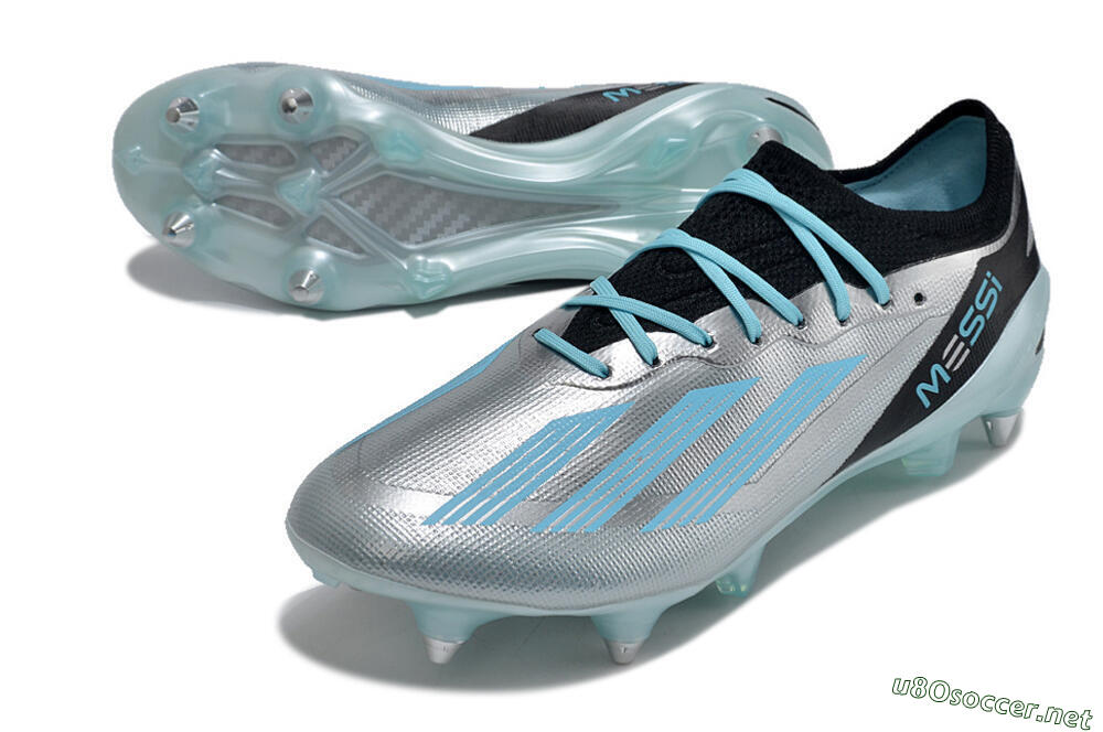 Men's Adidas X Speedportal.1 SG Football Boots - Silver/Black/Blue 3