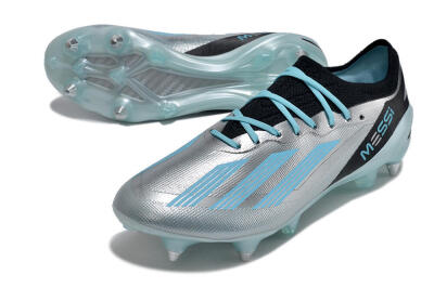 Men's Adidas X Speedportal.1 SG Football Boots - Silver/Black/Blue