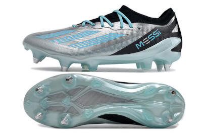 Men's Adidas X Speedportal.1 SG Football Boots - Silver/Black/Blue