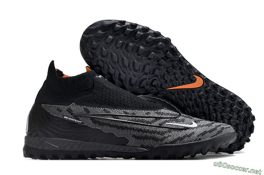 Unisex Nike Phantom GX Elite DF Link TF Football Shoes - Black/White 2
