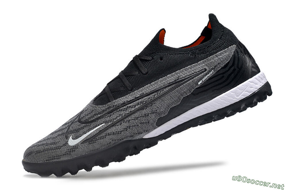 Men's Nike Phantom GX Elite TF Football Shoes - Black/White/Grey 5
