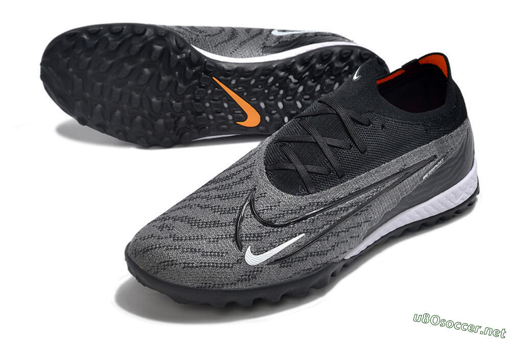 Men's Nike Phantom GX Elite TF Football Shoes - Black/White/Grey 3