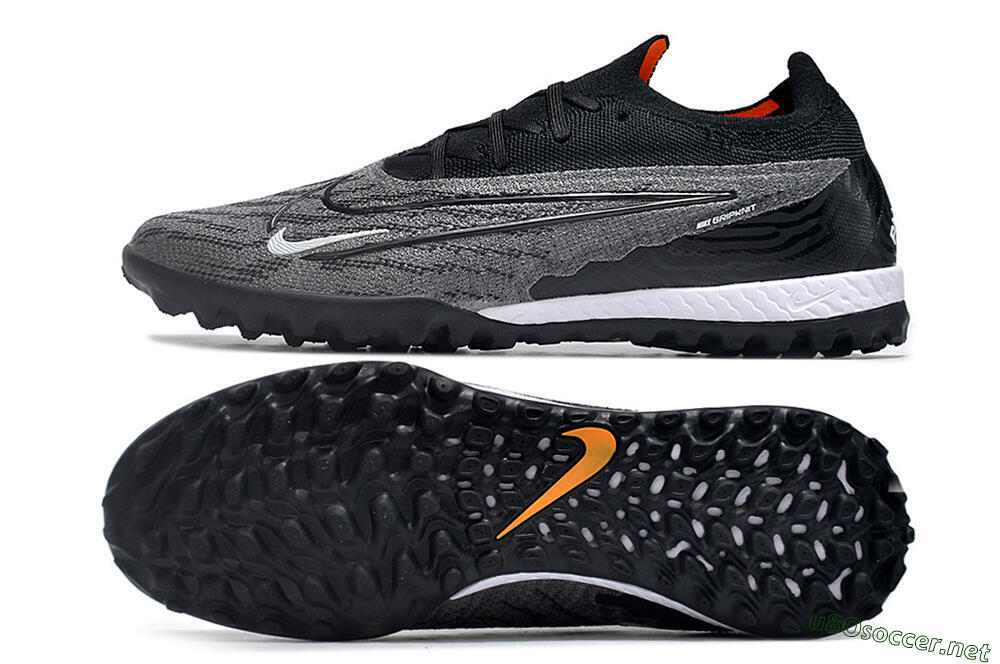 Men's Nike Phantom GX Elite TF Football Shoes - Black/White/Grey 1