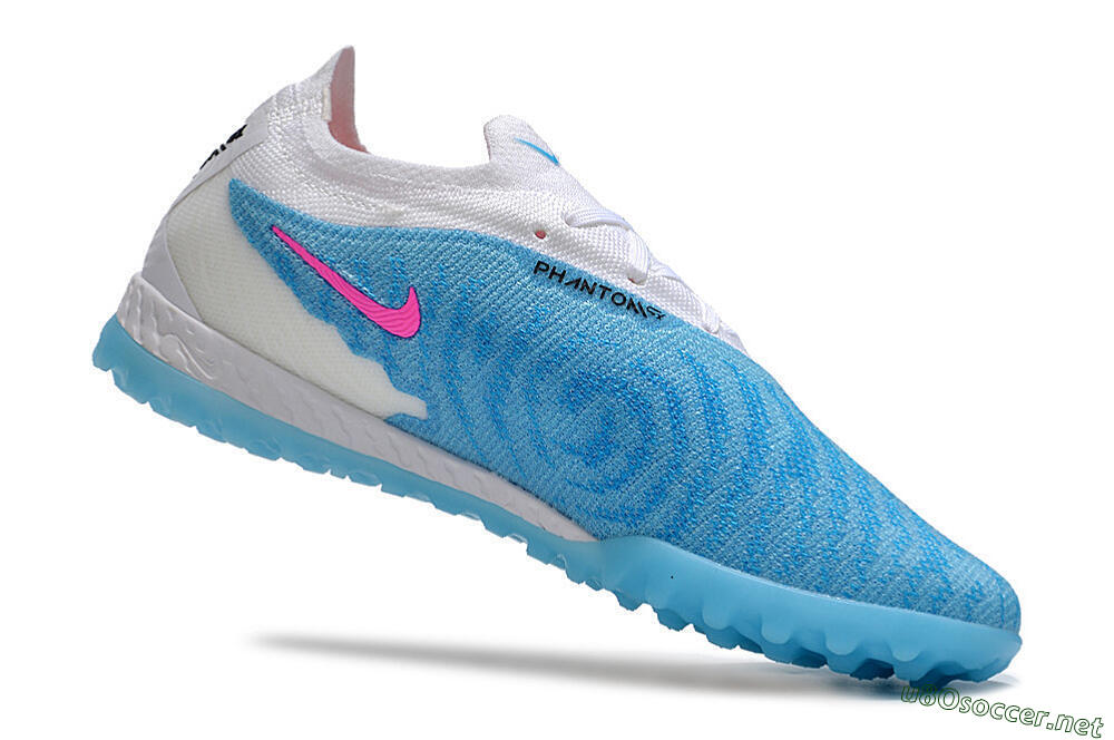 Men's Nike Phantom GX Elite TF Football Shoes - Blue/White/Pink 4