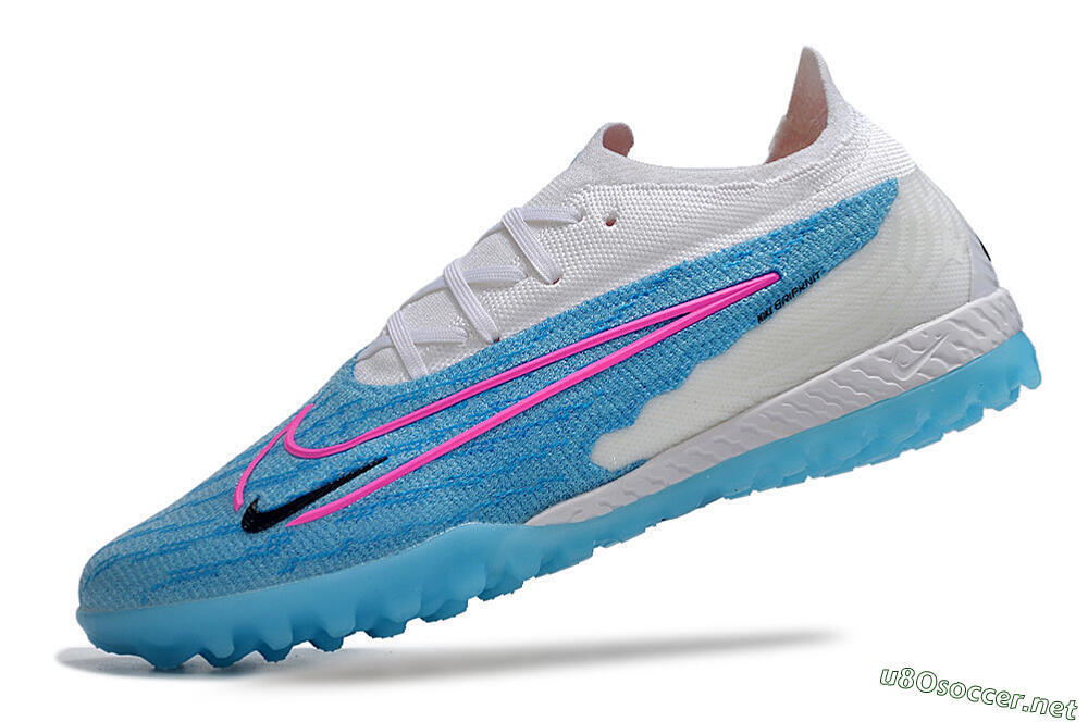 Men's Nike Phantom GX Elite TF Football Shoes - Blue/White/Pink 5