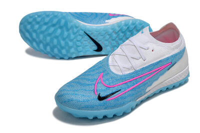 Men's Nike Phantom GX Elite TF Football Shoes - Blue/White/Pink