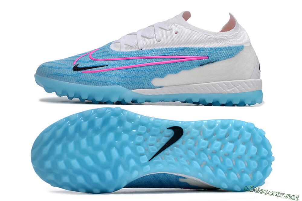 Men's Nike Phantom GX Elite TF Football Shoes - Blue/White/Pink 1
